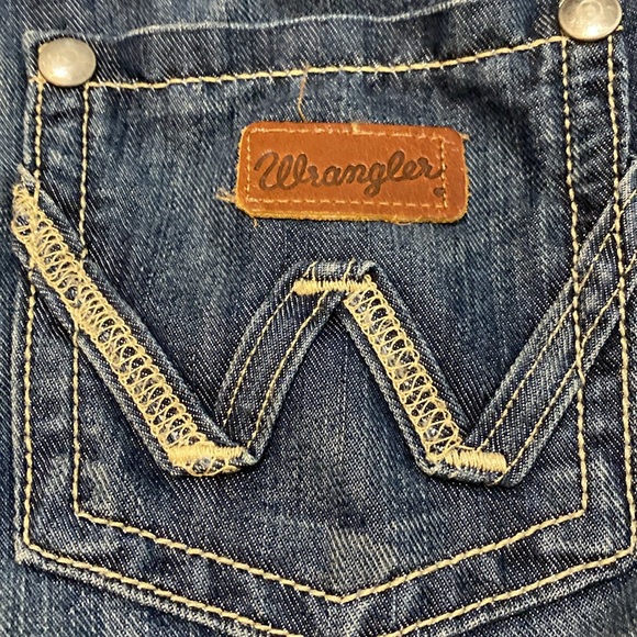 Wrangler Premium Patch Pink Label Womens Bootcut Denim Jeans Size 5/6 X 32 - Picture 7 of 8